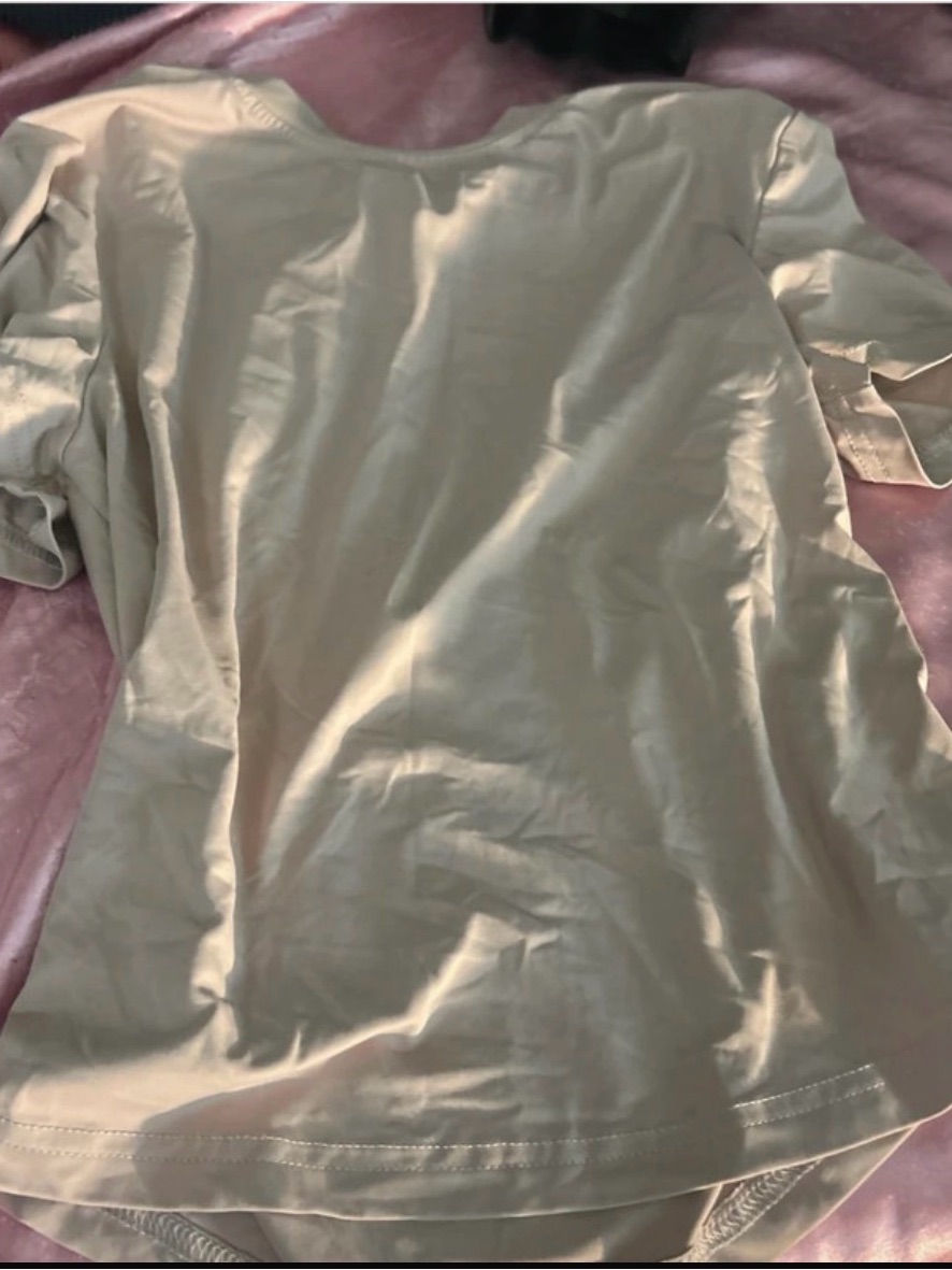 Shein Beige Short Sleeve Tee